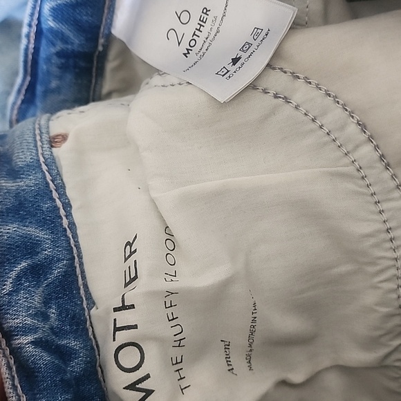 MOTHER Superior The Huffy Flood Jeans High Rise Straight Leg In Amen Size 26 - Picture 16 of 16